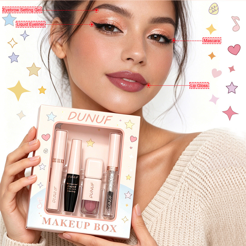 Mascara Liquid Eyeliner Lip Gloss Makeup Set Secondary image
