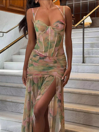 Sweetheart Neck Slit Maxi Dress-Maxi Dress.-Splashis-Splashis