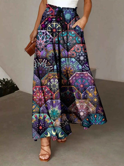 Printed Wide-Leg Pants for Ultimate Comfort and Effortless Style - Splashis