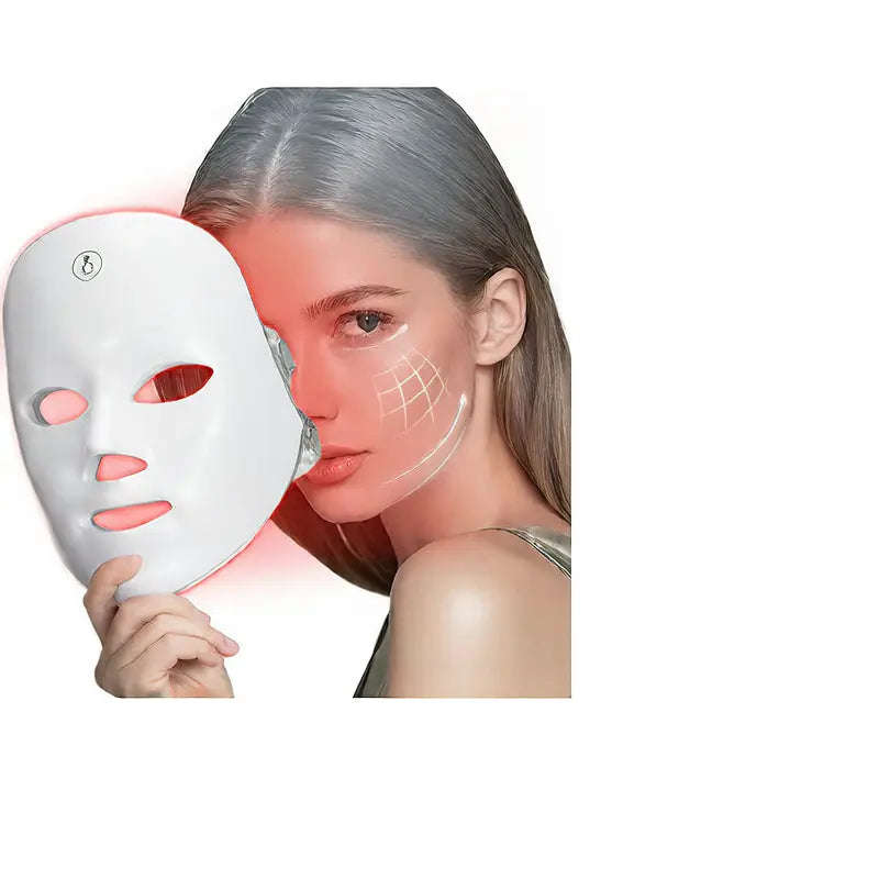 7-Color LED Face Mask Splashis 7 color LED face mask acne treatment light anti aging LED mask anti wrinkle LED mask at home LED facial blue light acne mask blue light therapy acne collagen boosting face mask dermatologist LED mask face mask