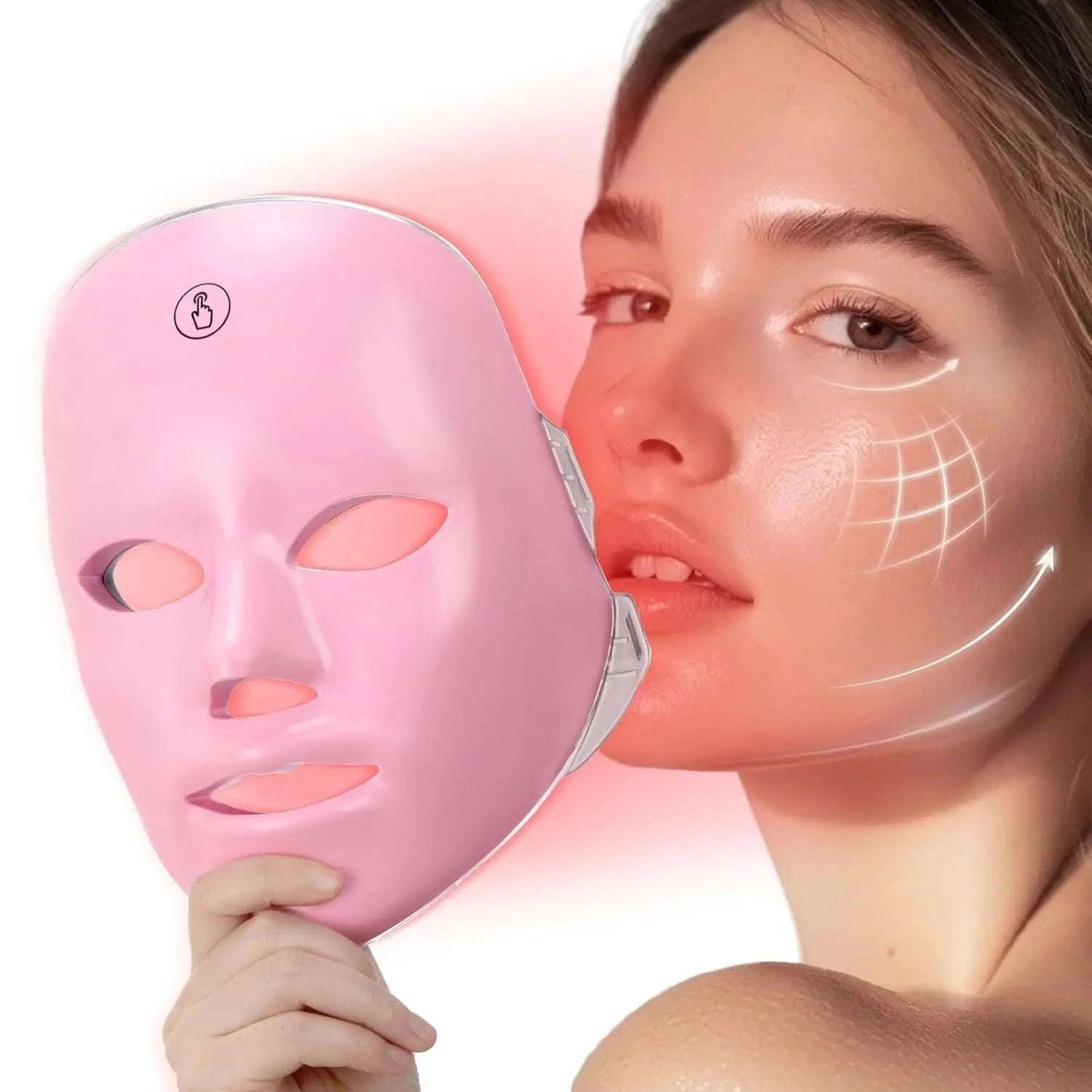 7-Color LED Face Mask Splashis 7 color LED face mask acne treatment light anti aging LED mask anti wrinkle LED mask at home LED facial blue light acne mask blue light therapy acne collagen boosting face mask dermatologist LED mask face mask
