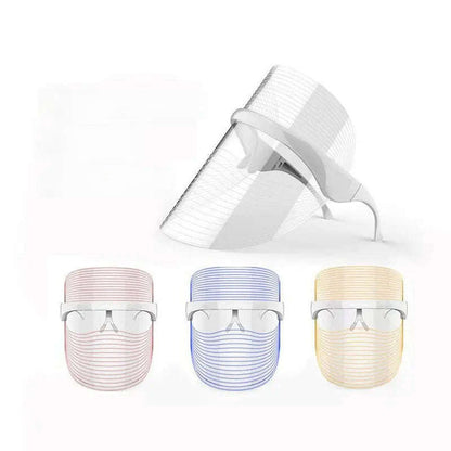 7-Color LED Photon Facial Mask Splashis 470nm blue light 630nm red light 7 color LED mask 7 wavelength LED 90g face mask ABS face mask acne light therapy acne mask device acne treatment mask affordable LED mask anti-aging device anti-aging face
