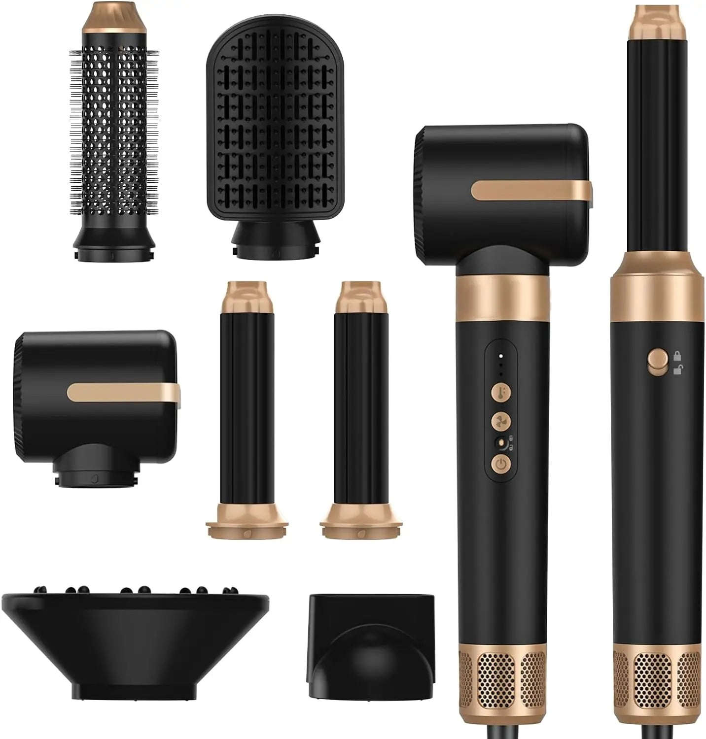 7-in-1 Hair Dryer & Styling System Splashis 110000-rpm-motor 1250w-hair-dryer 7-in-1-hair-styler active-lifestyle affordable-professional-tool all-hair-types all-in-one-hair-styler bad-hair-day-solution beauty-appliances beauty-gift