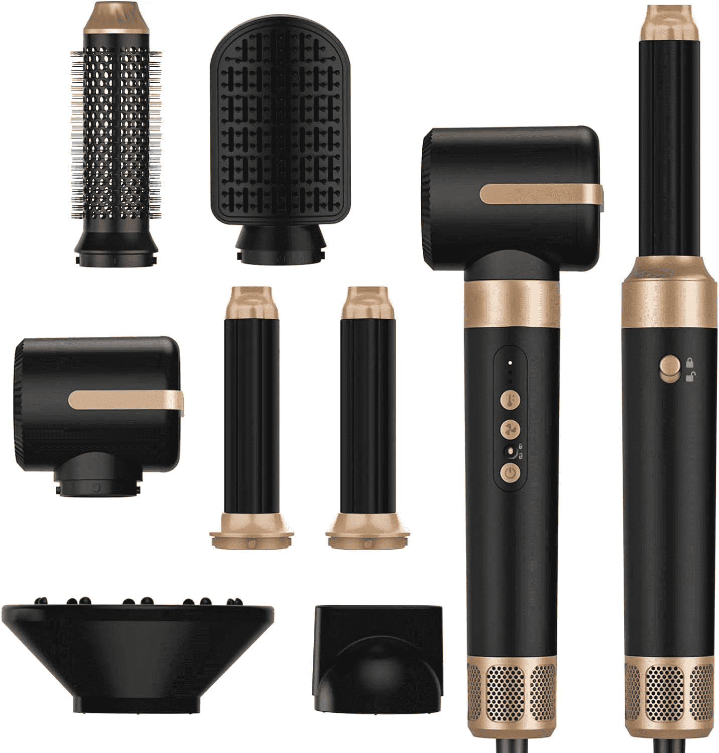 7-in-1 Hair Dryer & Styling System for Effortless Hair Transformation-Hair Styling&Tool-Splashis-Color:US Standard-Power:Black-Splashis