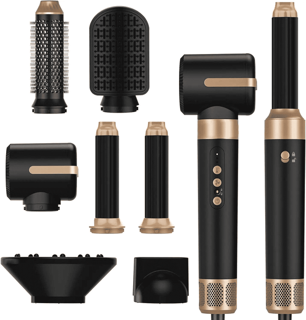 7-in-1 Hair Dryer & Styling System for Effortless Hair Transformation-Hair Styling&Tool-Splashis-Color:US Standard-Power:Black-Splashis