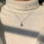 Crystal teardrop necklace in 925 sterling silver — primary view