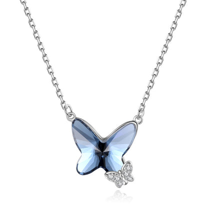 Sapphire Blue Cubic Zirconia Necklace - Splashis
