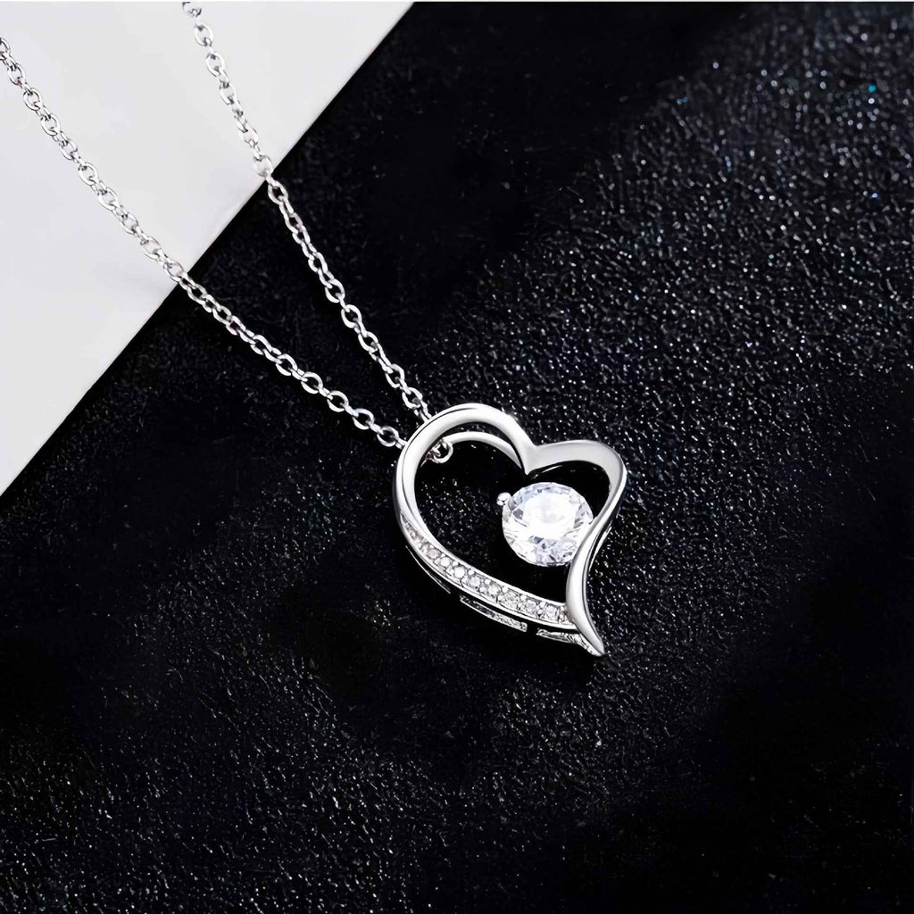 Heart shape zirconia necklace — additional view 6