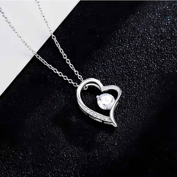 Heart shape zirconia necklace — additional view 6
