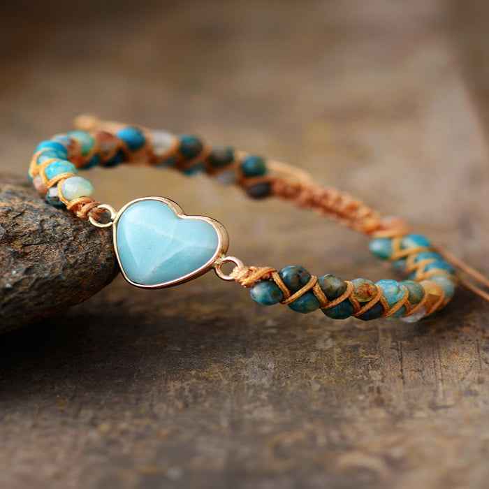 Heart shape beaded bracelet — primary view Main image