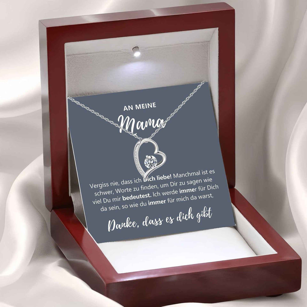 Heart shape zirconia necklace — primary view