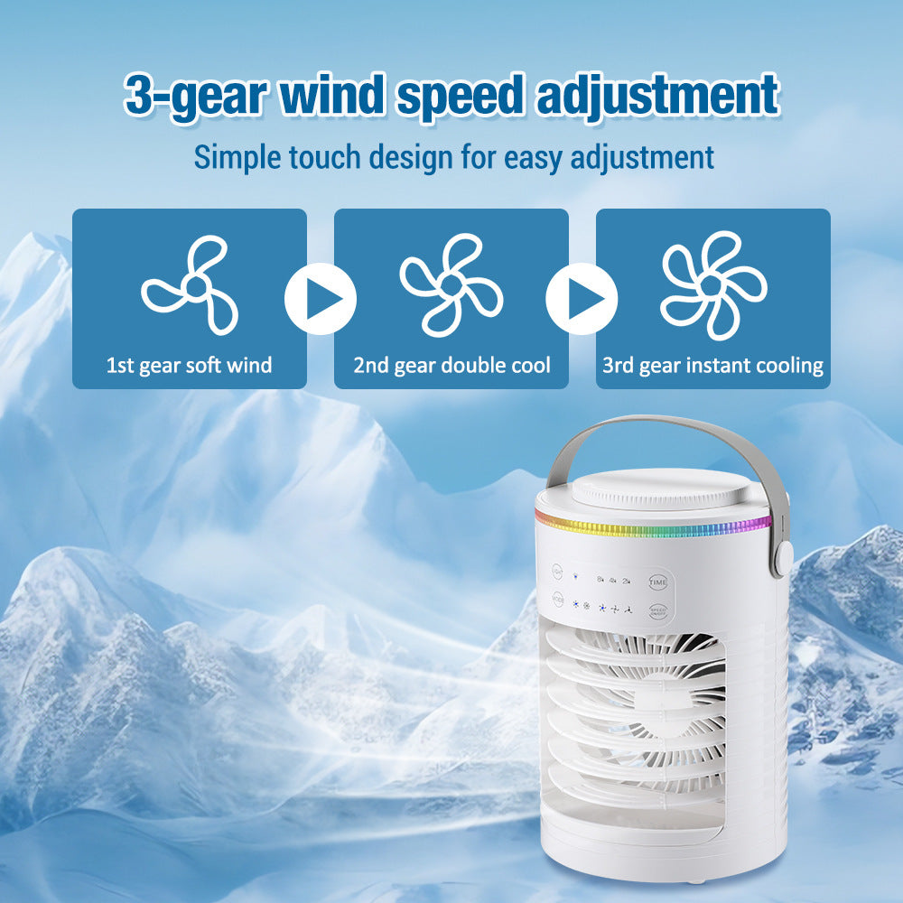 USB Desktop Cooling Fan with Mist Function and RGB Light Zweitbild