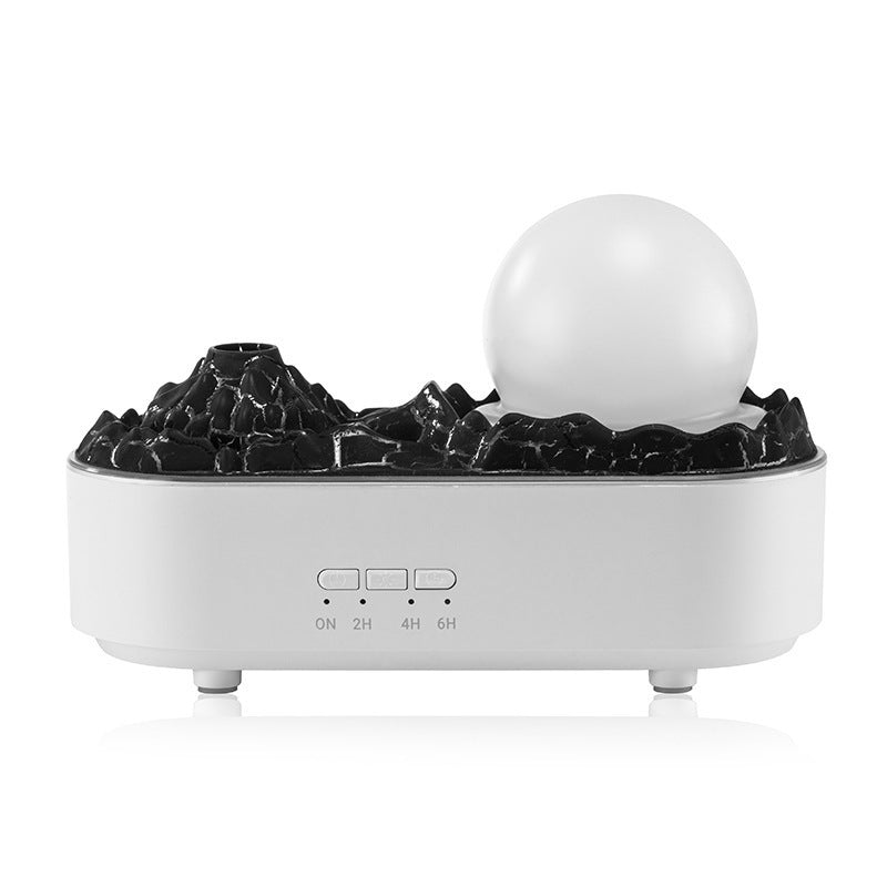 Desktop flame effect humidifier and aroma diffuser view 4