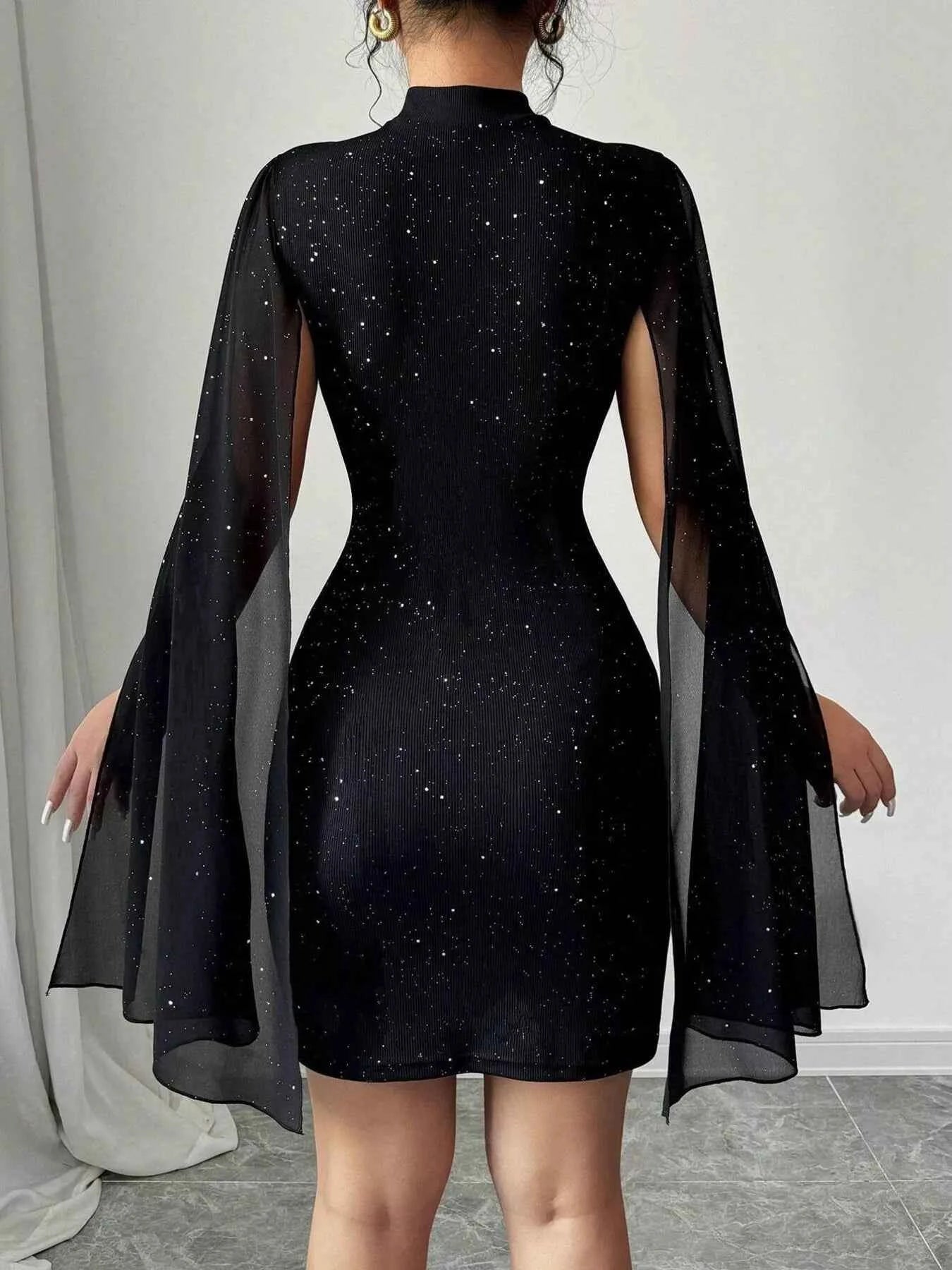 Glamorous Glitter Cutout Bodycon Dress Secondary image