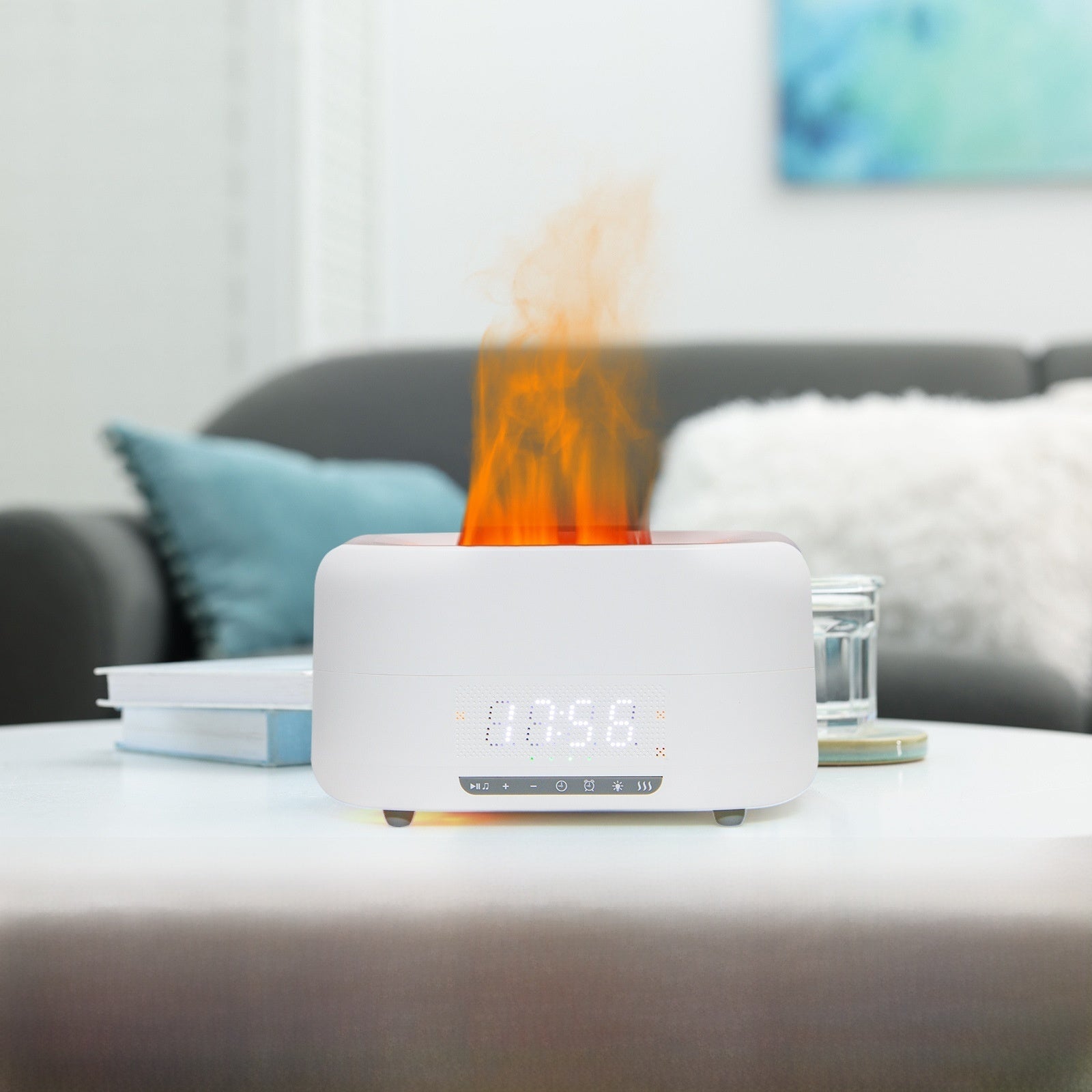 Flame effect aromatherapy machine with humidifier view 7