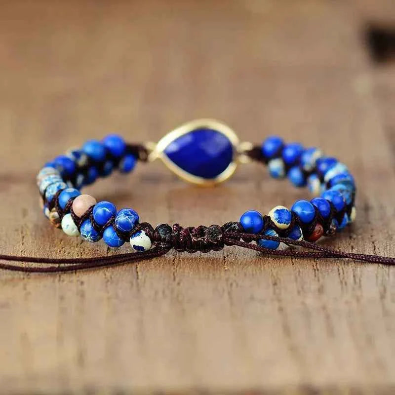 Handmade Beaded Bracelet in Teardrop Shape Secondary image