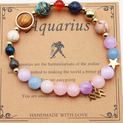 Eight Planets 12 Constellation Bracelet Morgan Stone Beaded Bracelet in assorted colors and styles
