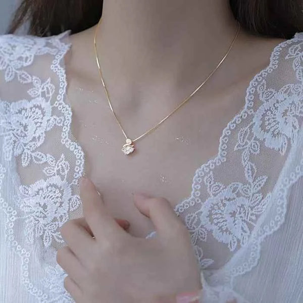 Zircon pendant necklace in 925 sterling silver — primary view