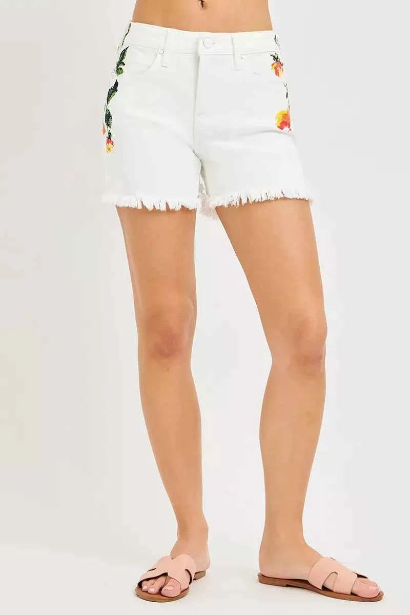 Flower Print Tummy Control Shorts Immagine secondaria del prodotto