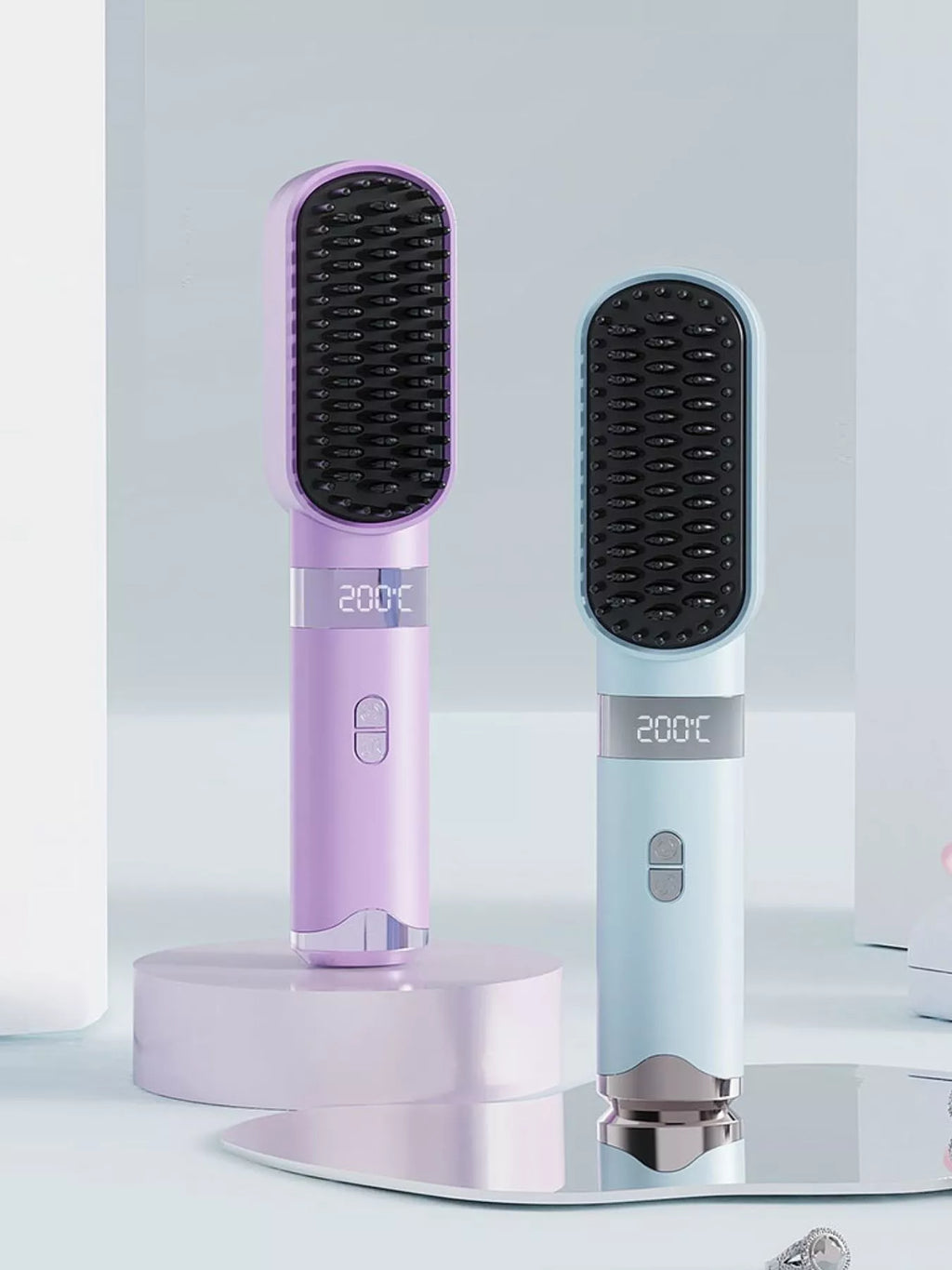 2-in-1 cordless ionic straightening brush — additional view 2