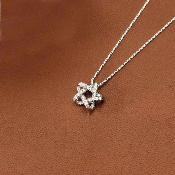 Zircon star necklace in 925 sterling silver — additional view 5