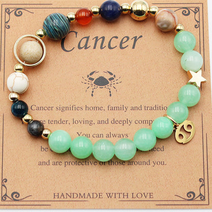 Eight Planets 12 Constellation Bracelet Morgan Stone Beaded Bracelet in stylish design with natural stones