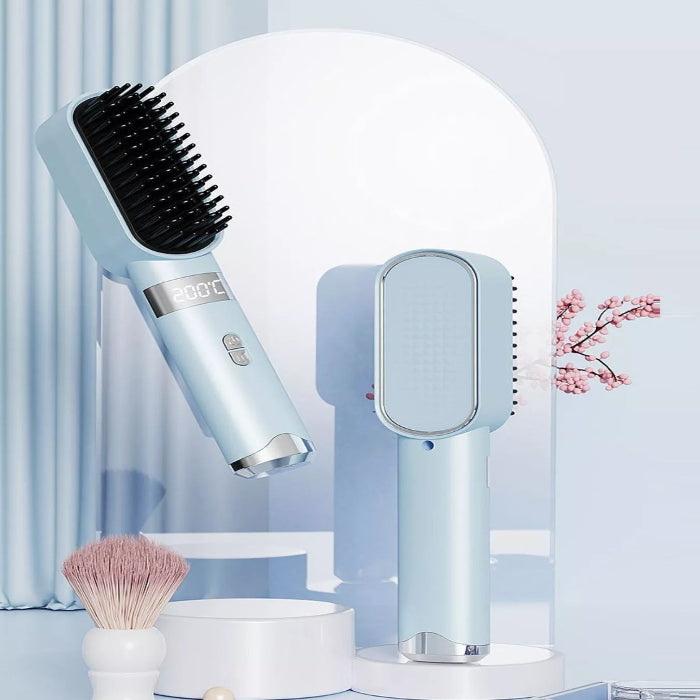 2-in-1 cordless ionic straightening brush — primary view Main image