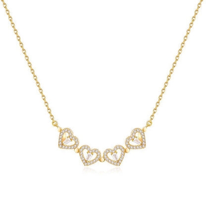 Four-Leaf Clover Heart Necklace - Splashis