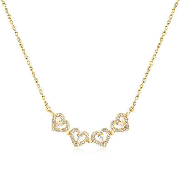 Four-leaf clover and heart necklace — additional view 3
