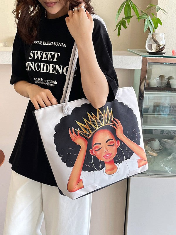Printed Canvas Tote Bag Secondary image