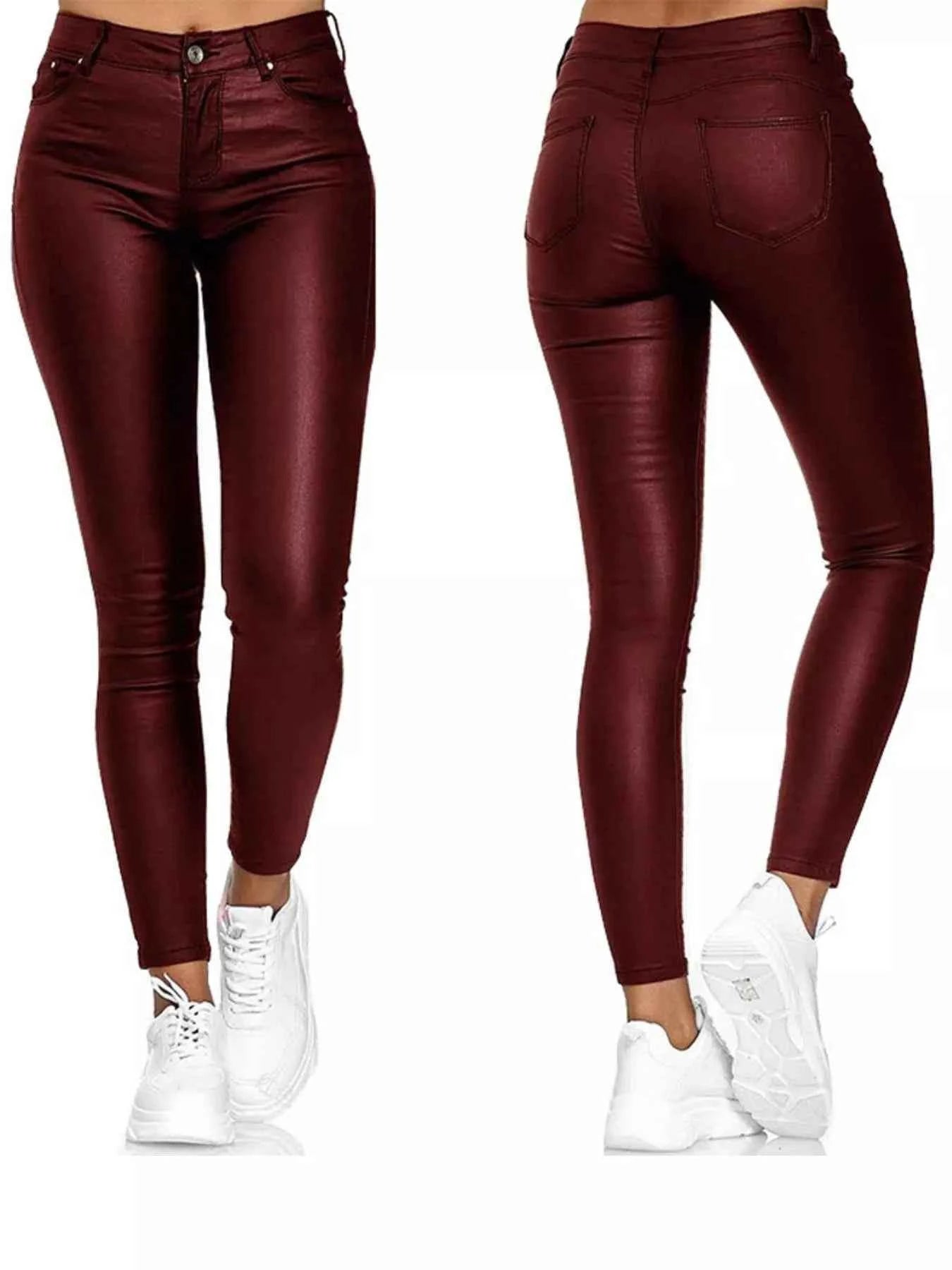 High-Waisted Leather Skinny Pants for a Chic and Stylish Look - Splashis