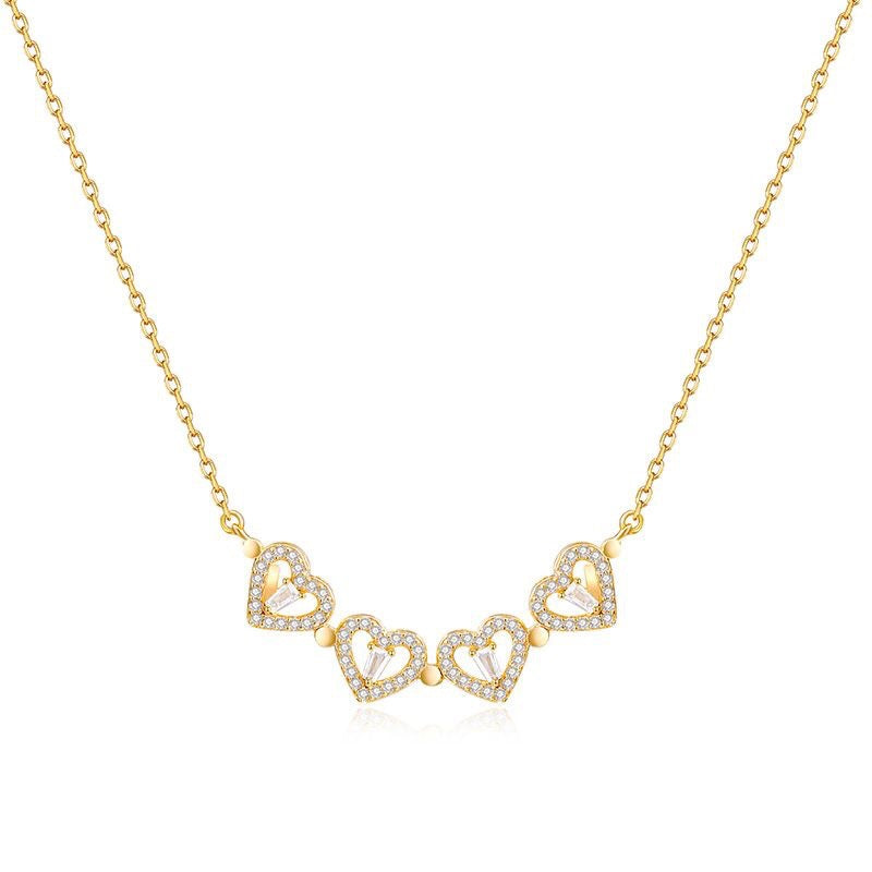 Four-Leaf Clover Heart Necklace - Splashis