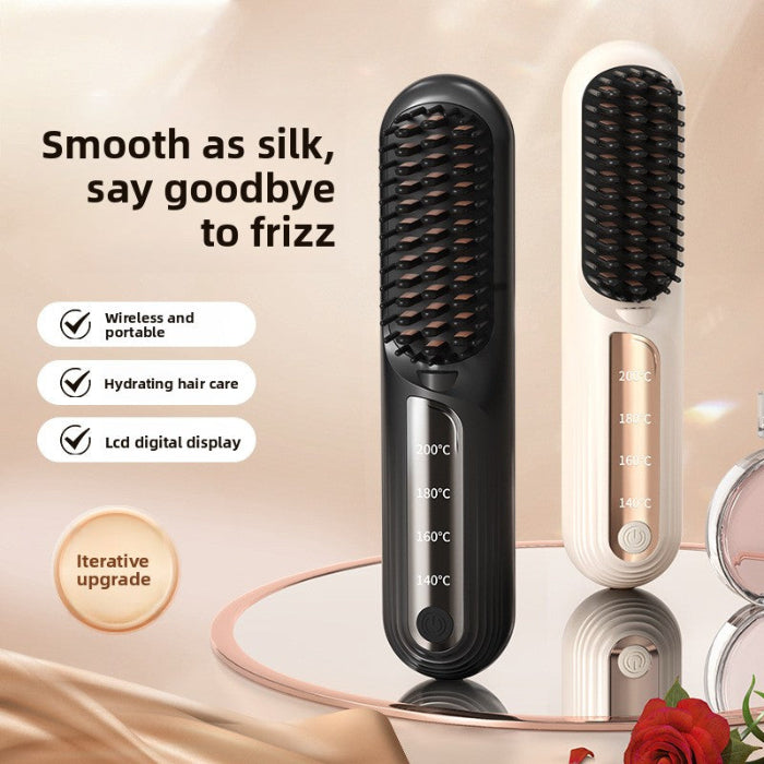 Gold Ceramic Hair Straightener Comb