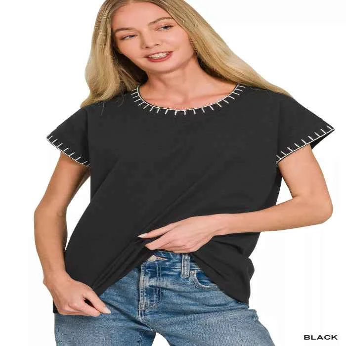 Textured oversized cotton top — primary view Huvudsaklig produktbild