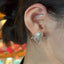 Zircon and pearl earrings in 925 sterling silver — primary view