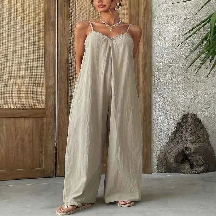 Sleeveless wide leg casual jumpsuit — primary view Main image