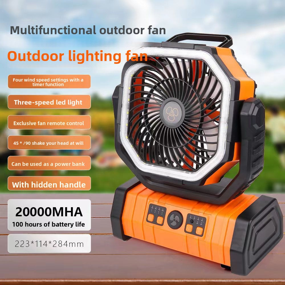 Portable magnetic water mist fan with LED light product photo