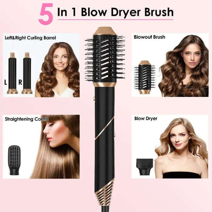 All-in-One Air Styler Splashis 1000w hair dryer 3 temperature settings 360 degree swivel cord 5 in 1 hair styler 6 foot power cable 60000 rpm motor adjustable heat hair dryer adult beginner friendly affordable airwrap affordable luxury beauty