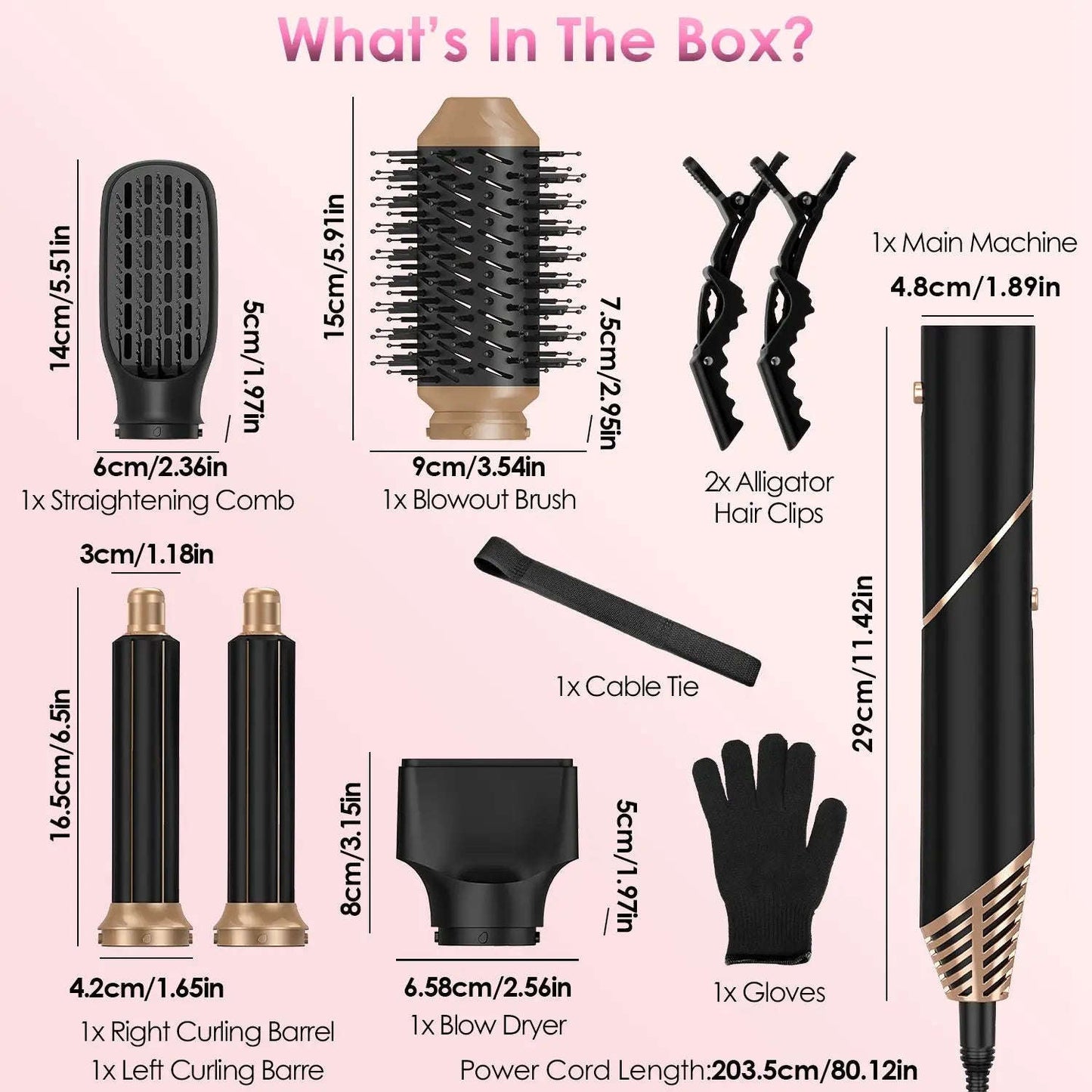 All-in-One Air Styler Splashis 1000w hair dryer 3 temperature settings 360 degree swivel cord 5 in 1 hair styler 6 foot power cable 60000 rpm motor adjustable heat hair dryer adult beginner friendly affordable airwrap affordable luxury beauty