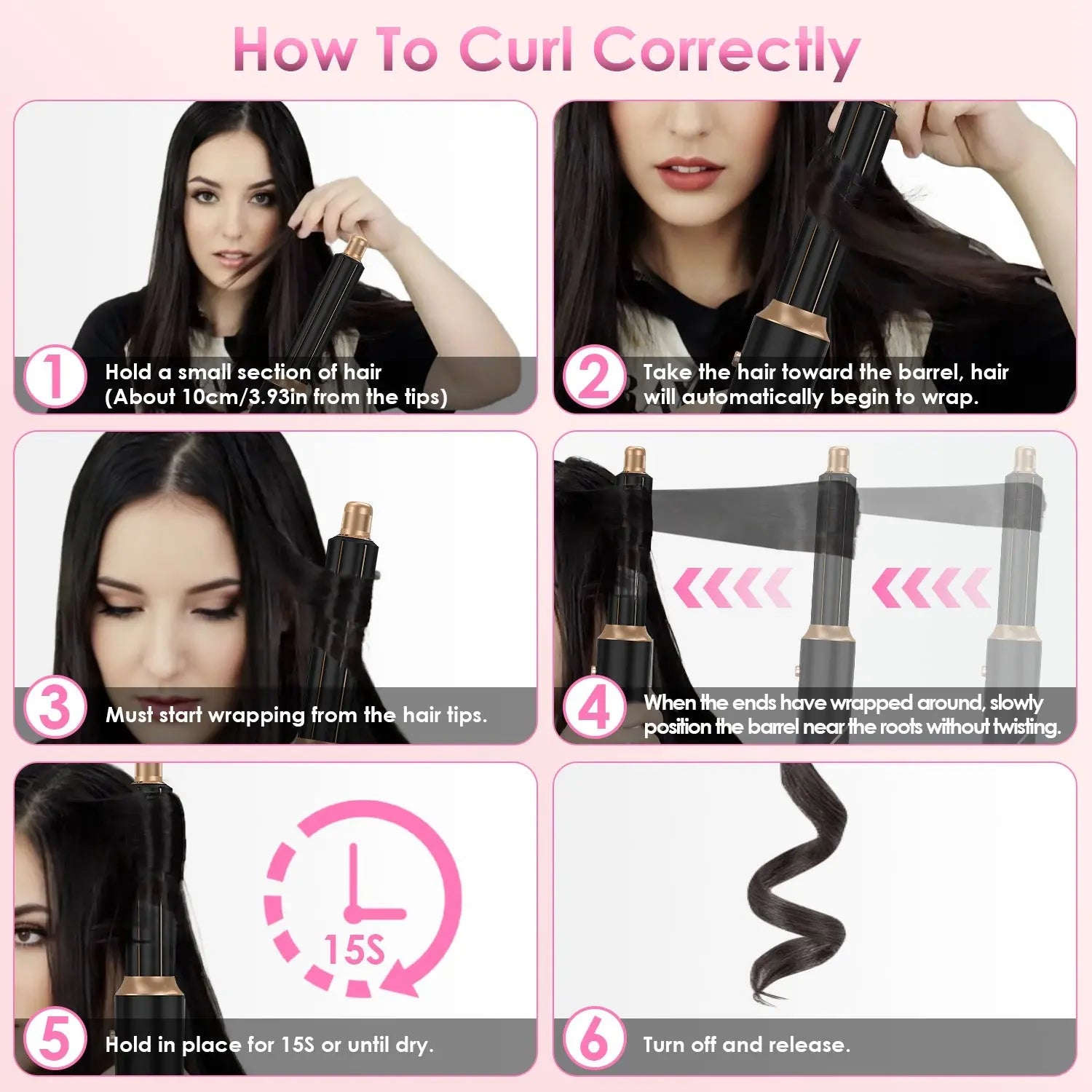 All-in-One Air Styler Splashis 1000w hair dryer 3 temperature settings 360 degree swivel cord 5 in 1 hair styler 6 foot power cable 60000 rpm motor adjustable heat hair dryer adult beginner friendly affordable airwrap affordable luxury beauty