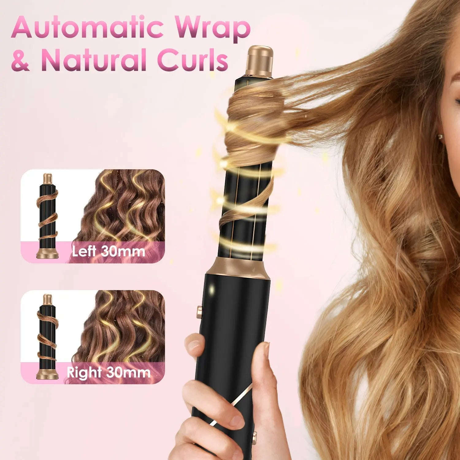 All-in-One Air Styler Splashis 1000w hair dryer 3 temperature settings 360 degree swivel cord 5 in 1 hair styler 6 foot power cable 60000 rpm motor adjustable heat hair dryer adult beginner friendly affordable airwrap affordable luxury beauty