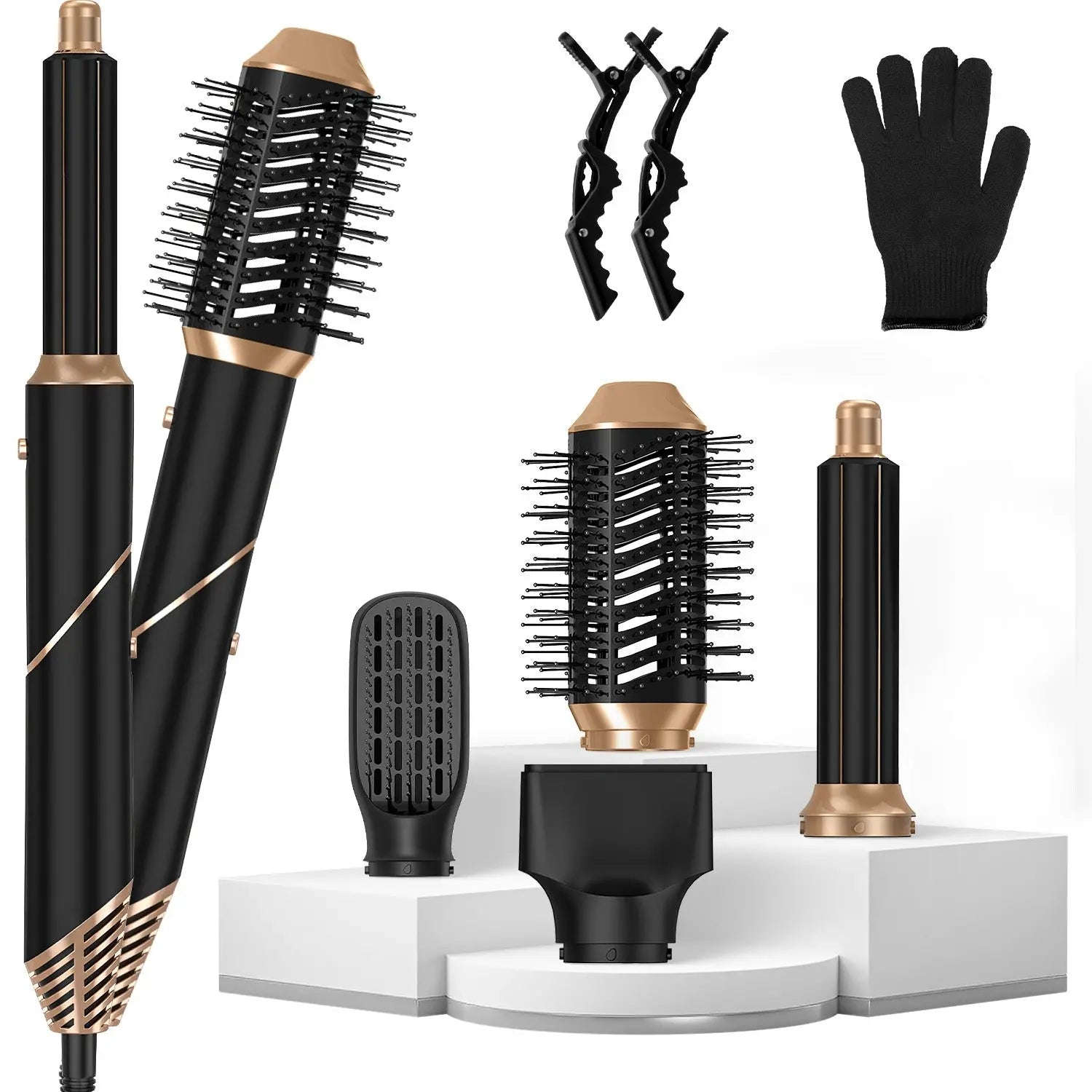 All-in-One Air Styler Splashis 1000w hair dryer 3 temperature settings 360 degree swivel cord 5 in 1 hair styler 6 foot power cable 60000 rpm motor adjustable heat hair dryer adult beginner friendly affordable airwrap affordable luxury beauty