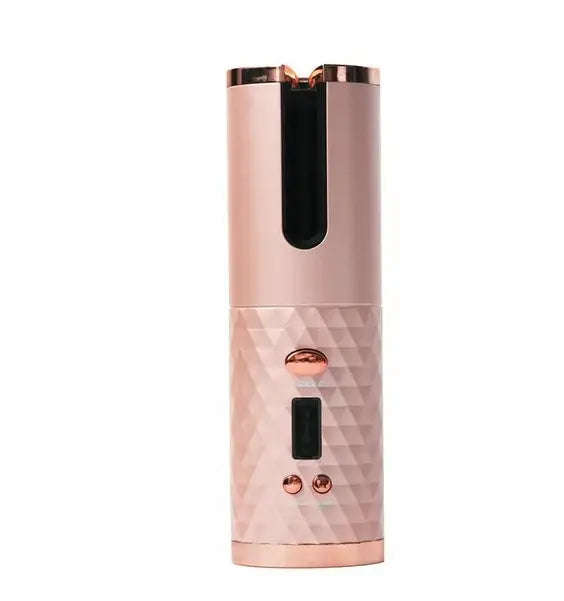 Auto-Rotating Wireless Curler Splashis adjustable heat curler affordable luxury all hair types auto curling iron auto-rotating curler auto-wrap curler automatic curling iron barrel curler battery-powered curling iron beach waves tool beachy