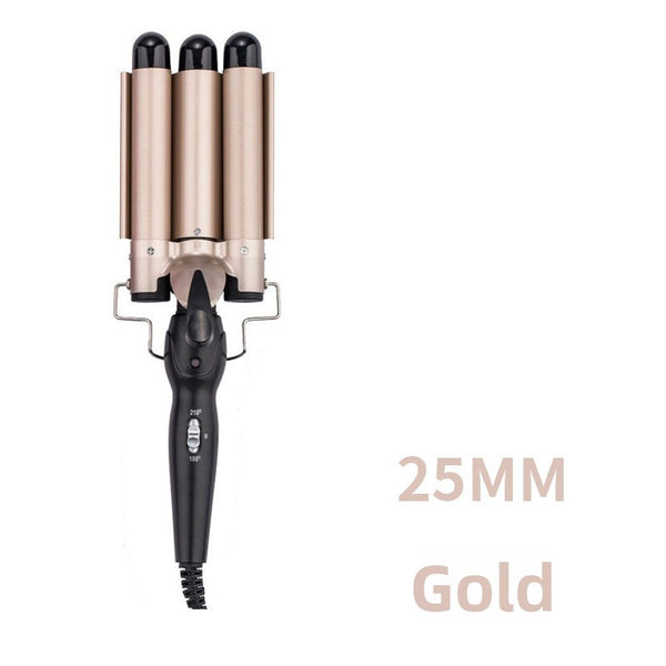 Three-barrel ceramic wave hair curler view 6