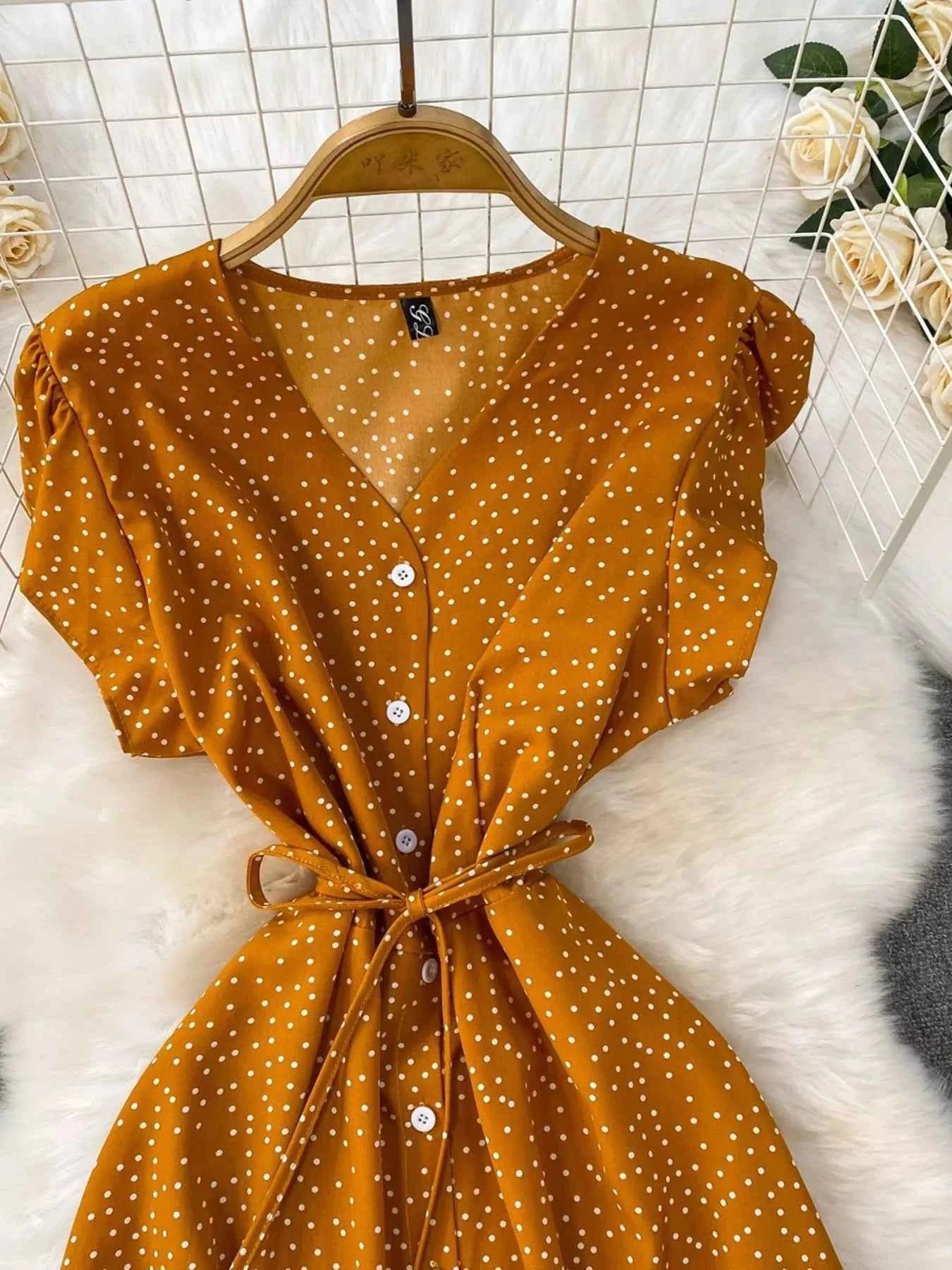Chic Vintage Polka Dot Dress Secondary image