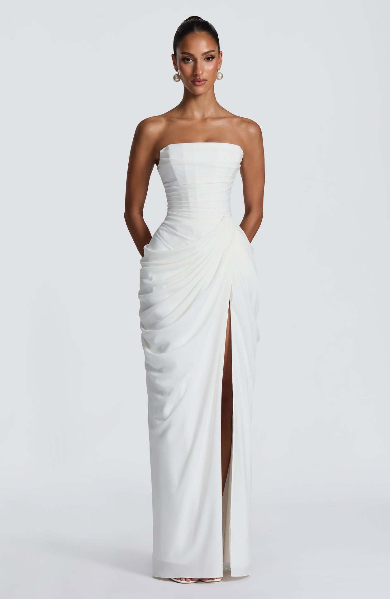 Asymmetrical Off-Shoulder Bodycon Dress - Splashis
