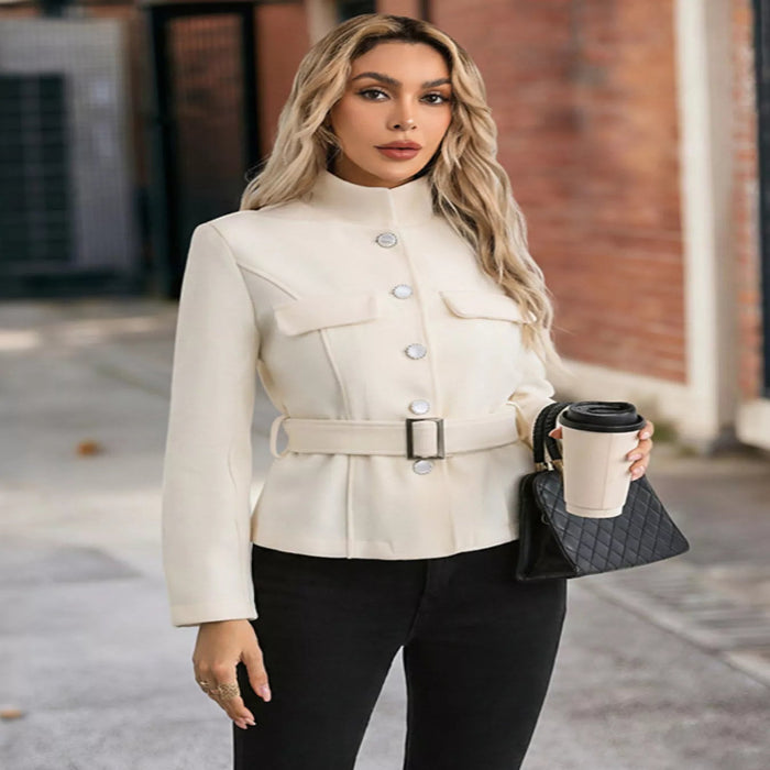 Belted button-up jacket — primary view