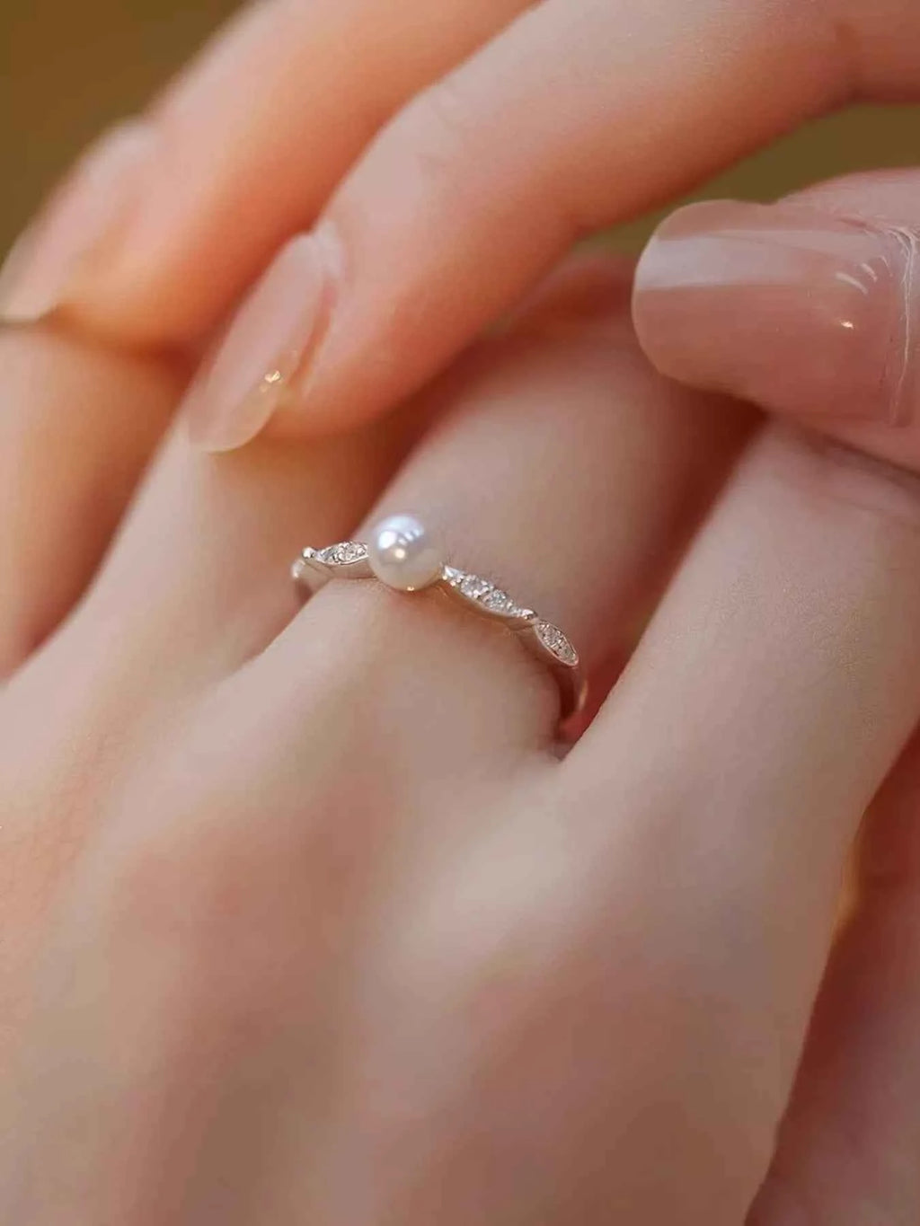 Pearl ring in 925 sterling silver — additional view 3