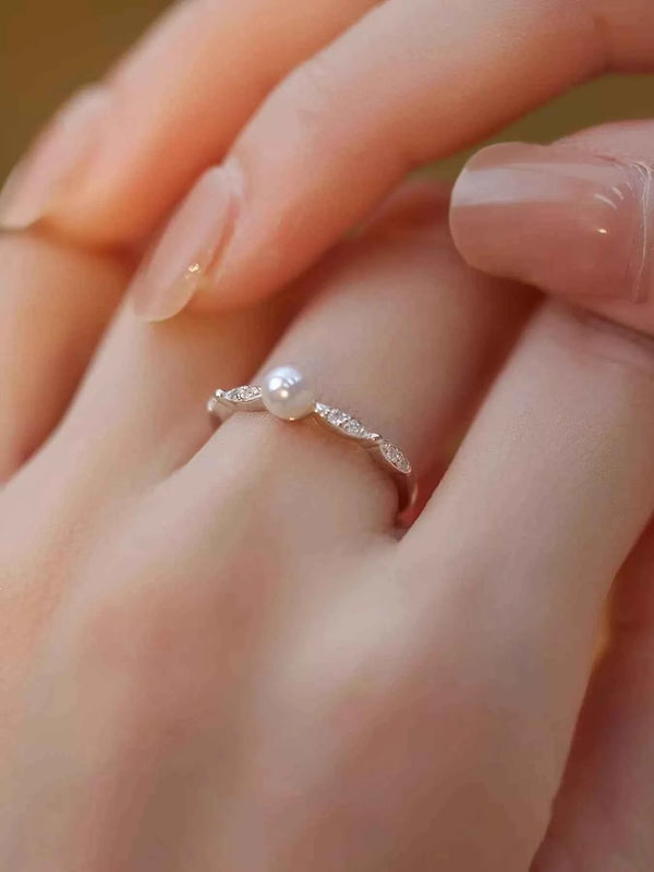 Pearl ring in 925 sterling silver — additional view 3