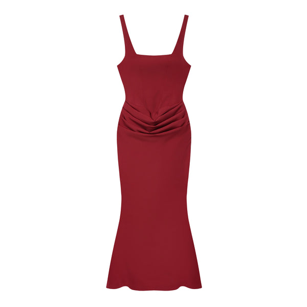 Wrap-style high-waist evening dress — additional view 7